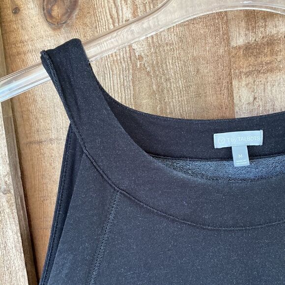 TALBOTS DRAWSTRING WAIST SLEEVELESS MIDI DRESS IN BLACK - Picture 6 of 9